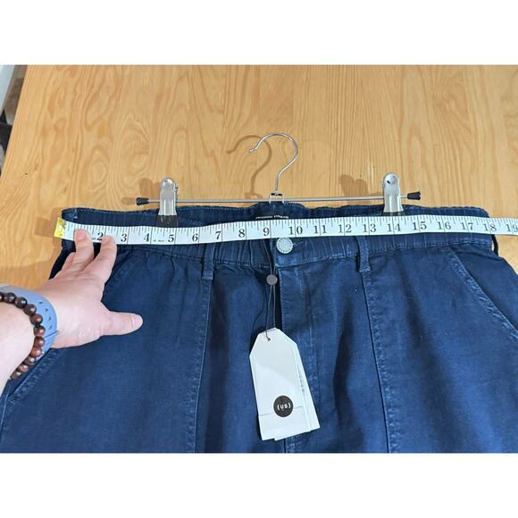 NWT Universal Standard Cargo Pants Blue Twill Navy Wide Leg 14/16 - Picture 6 of 7